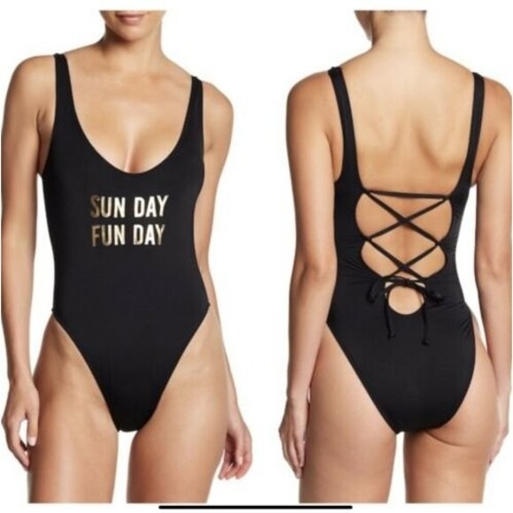 The Bikini Lab One Piece Swimsuit Women Size S “Sun Day Fun Day” - Picture 10 of 10